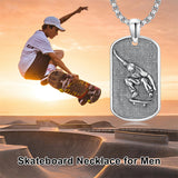 Sterling Silver Dog Tag Baseball Basketball Softball Soccer Pendant Necklace for Men