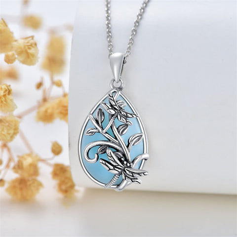 Sterling Silver Dragonfly Pendant Necklace