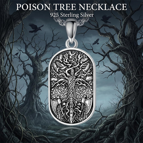 Sterling Silver Memento Mori Tree of Life Anubis Pendant Viking Amulet   Protection Pendant Necklace Egyptian Jewelry Christmas Birthday Gifts