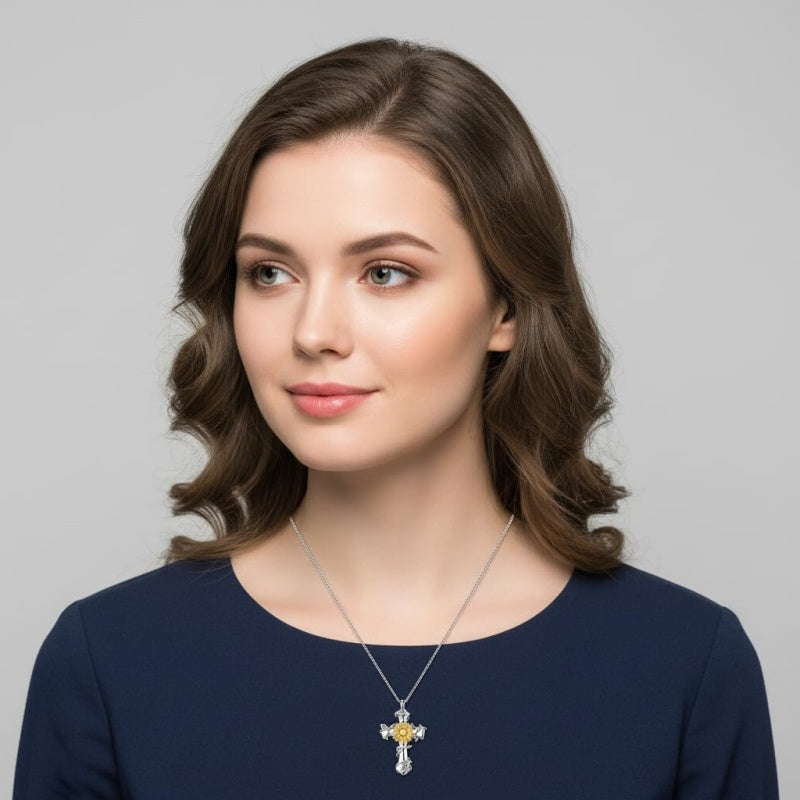 Sterling Silver Cross Hummingbird Cardinal  Rose Sunflower Urn  Necklace for Ashes Cremation Jewelry
