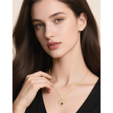 10K 14K 18K Yellow Gold  Birthstone Sunflower Pendant Necklace Engraved with You Are My Sunshine