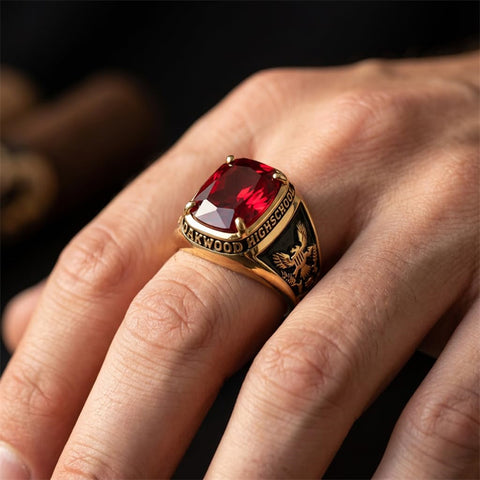 Copper Sterling Silver Custom Birthstone Engraved 2026 Class Ring