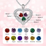 Copper Sterling Silver Simulated Birthstone Name Pendant Necklace for Mom