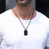 Stainless Steel American Dog Tag Pendant Necklace for Men