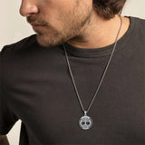 Sterling Silver Peace Sign Coexist Peace Symbol Pirate Tree of Life Thor's Hammer Wolf Raven Viking Series Necklace