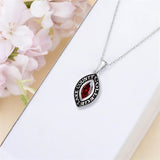 Sterling Silver Oval Personalized  Birthstone Class High School College Graduation Necklace