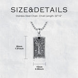 Sterling Silver Obsidian Lover Justice Cat Sun Moon Tarot Card Pendant Necklace
