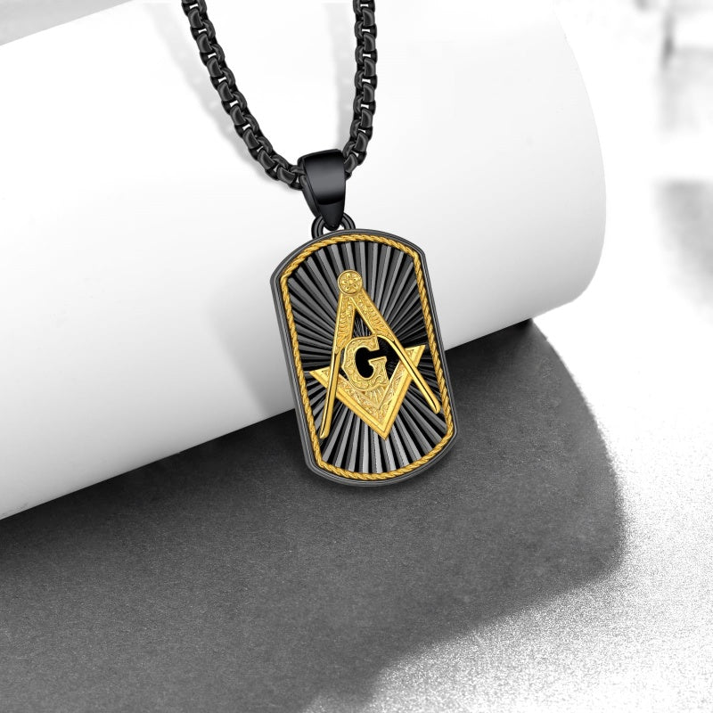 14K Gold Plated Masonic Cross Compass St Michael St Christopher Santa Muerte Star of David Pendant Necklace