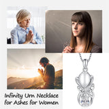 Infinity-Butterfly Cremation Jewelry for Women - Ashes Keepsake Pendant Memorial Jewelry Gifts for A Loss of Loved Ones