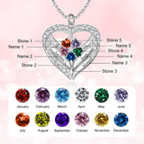 Copper Sterling Silver Simulated Birthstone Name Pendant Necklace for Mom