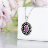 Sterling Silver Custom  Birthstone Engraved Class High School College Graduation Necklace