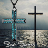 Sterling Silver Cross Pendant Necklace for Men
