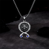 Sterling Silver Viking Dragon Eagle Wolf Animal Pendant Necklace for Men