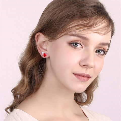 Sterling Silver Medical Symbol Studs Earrings