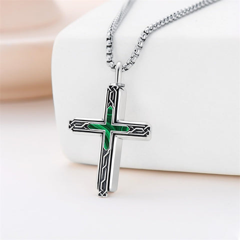 Sterling Silver Obsidian Lapis Lazuli Tigers Eye Turquoise Celtic Knot & Cross Urn Necklaces for Ashes