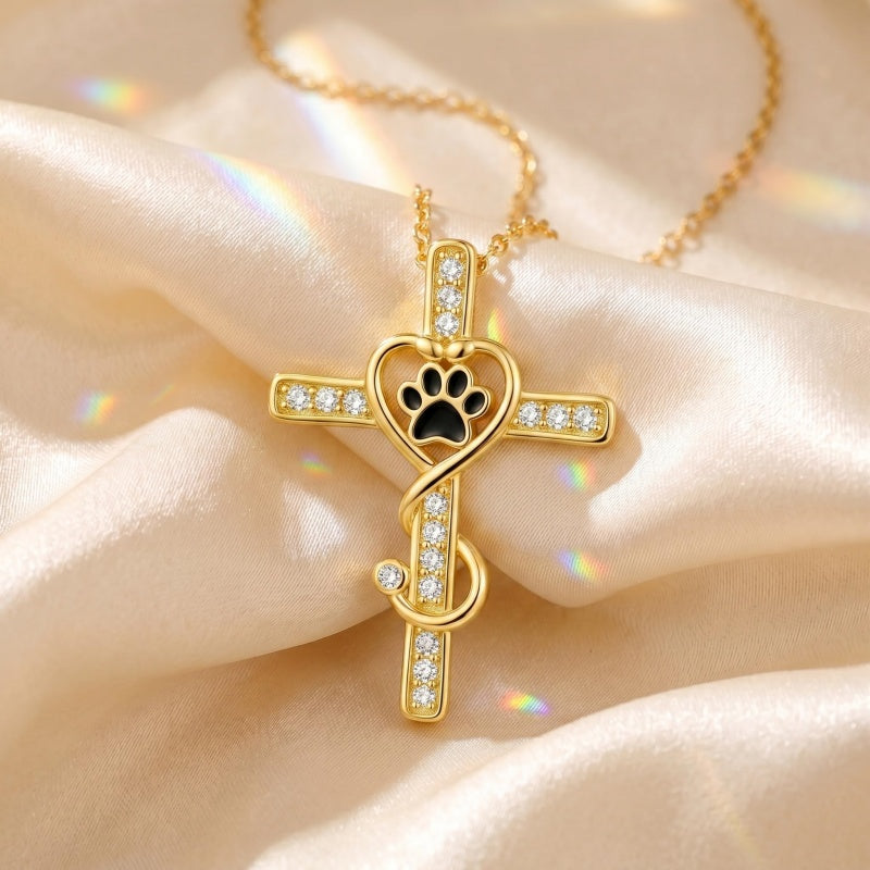 14K Gold Plated Stethoscope Cross Necklace Jewelry Christmas Graduation Nurses Week Gift