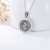 Sterling Silver Goddess Athena High Priestess Pendant Necklace