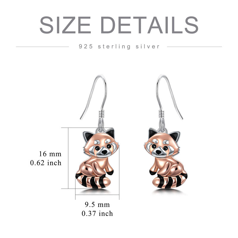 Sterling Silver Tiger Red Panda Elephant  Red Cardinal Dangle Earrings