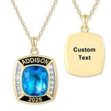 Sterling Silver Personalized Class High School College Graduation University Pendant Necklace