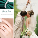 Sterling Silver Cubic Zirconia Endless Love Matching Set Couple Rings
