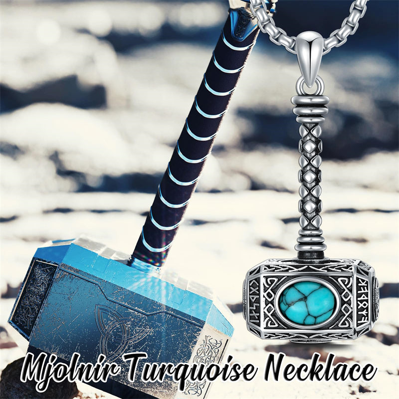 Sterling Silver Thors Hammer Urn Necklace for Ashes