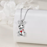 odoo Necklace Sterling Silver Witch Voodoo/Evil Bunny Pendant Gothic Jewelry Gifts for Women Girls