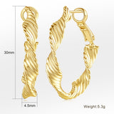 14K Gold Plated  Hoop Earrings for Women