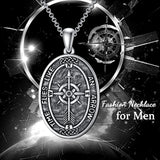 Sterling Silver Amulet Compass Necklace Pendant Necklace
