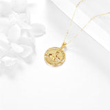 14K Gold St Christopher St Florian St Joseph St Jude St Michael St Patrick Pendant Necklace
