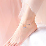 Dolphin Anklet  S925 Sterling Silver Adjustable Foot Chain Ankle Bracelet Anklets Jewelry