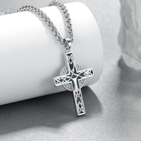 14K Gold Plated  Cross Necklace Religious Amulets Jewelry Gifts