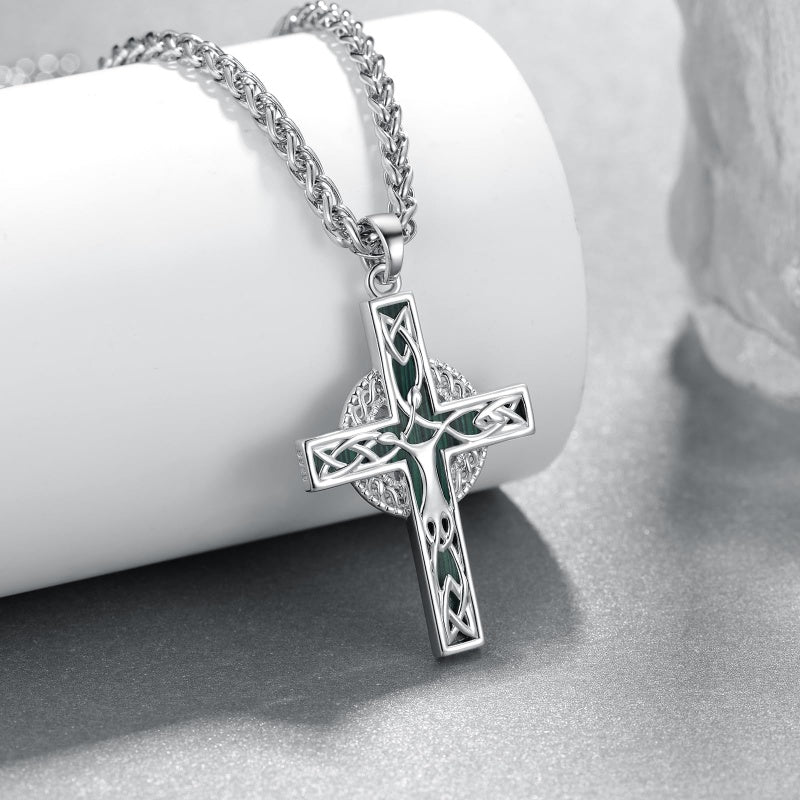 14K Gold Plated  Cross Necklace Religious Amulets Jewelry Gifts