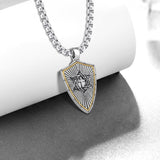 14K Gold Plated Masonic Cross Compass St Michael St Christopher Santa Muerte Star of David Pendant Necklace