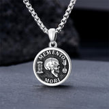 Sterling Silver Personalized Photo Memento Mori Pendant Skull Pendant Necklace