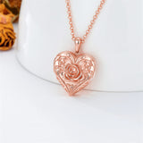 10K 14K 18K Gold Personalized Photo Tree of Life Bee Sunflower Rose  Pendant Necklace