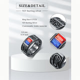 Sterling Silver Birthstone Personalized Pattern High School College Class Ring