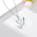 Sterling Silver Dove Hummingbird Red Cardinal Pendant Necklace