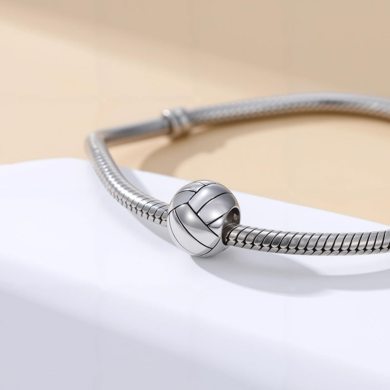 Sterling Silver Volleyball Baseball Basketball Football Soccer Sport Charm Beads