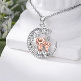 Sterling Silver Mother Daughter Father Daughter Sister Pendant Necklace Family Jewelry for Christmas Mother's Day