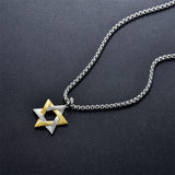 Star of David Necklace Sterling Silver Jewish Necklace for Men