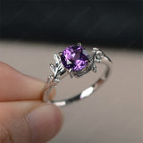 Sterling Silver Round Shaped Gemstone Branch Ring