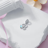 Sterling Silver Moonstone Initial Alphabet Charm Beads