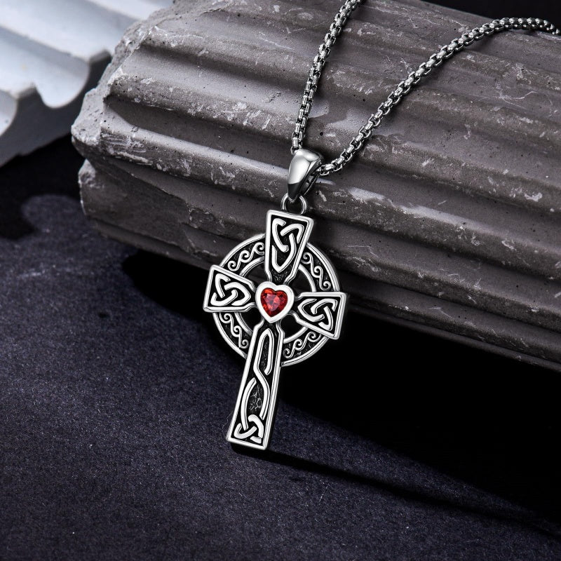 Sterling Silver Cross Pendant Necklace Christian Religious Jewelry Gifts for Anniversary
