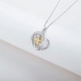 Sterling Silver Cubic Zircon Axolotl Pendant Necklace Engraved with I Love You Forever