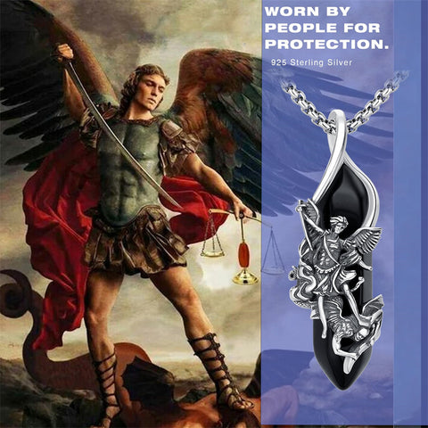 Sterling Silver Crystal Saint Michael Saint Christopher Guardian Angel Guadalupe Pendant Necklace