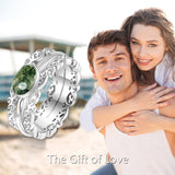 Fidget Rings for Anxiety 925 Sterling Silver Moonstone Moss Agate Spinner Rings for Women Anti Stress Gifts Band