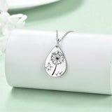 Dandelion Necklace Sterling Silver Necklace Jewelry For Women