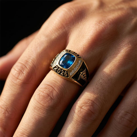Copper Sterling Silver Customizable Class Rings for Men Gift Class Of 2026
