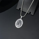 Sterling Silver Saint Joseph St Michael Saint Peter Saint Christopher Religious Pendant Necklace