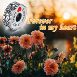 Sterling Silver Cremation Urn Bead Charm for Ashes Keepsake Pendant Fit Bracelet Memorial Jewelry Gifts for Women